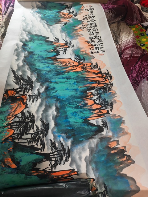 古玩字畫姜國華山水真品鑒賞圖