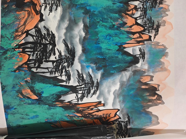 古玩字畫姜國華山水真品鑒賞圖