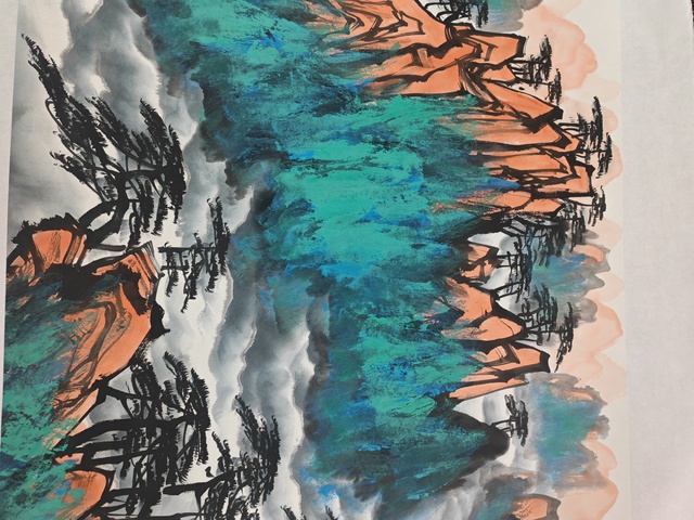 古玩字畫姜國華山水真品鑒賞圖