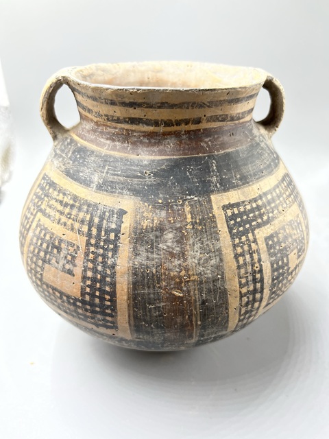 古玩陶瓷文化期彩陶雙系罐真品鑒賞圖