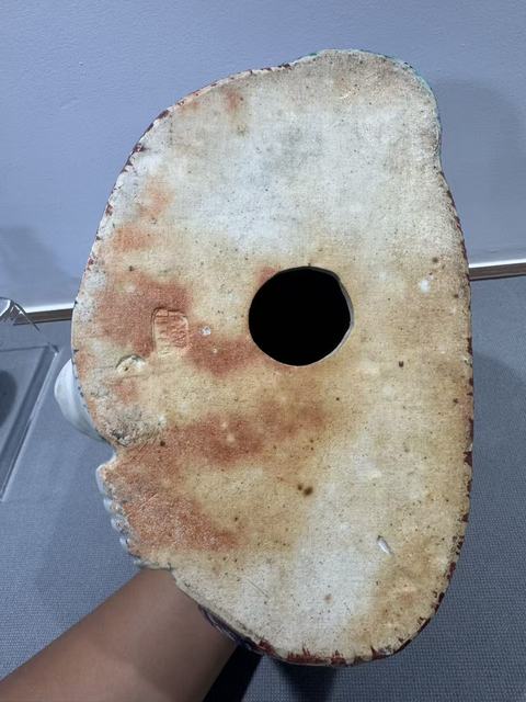 古玩陶瓷粉彩花卉彌勒笑佛真品鑒賞圖