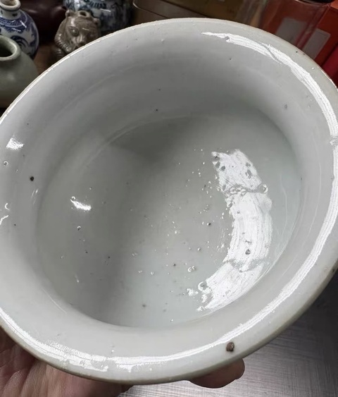 古玩陶瓷青花趕珠龍紋香爐真品鑒賞圖