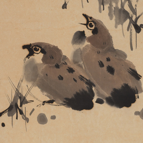 古玩字畫韓美林花鳥真品鑒賞圖