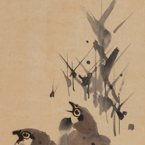 古玩字畫韓美林花鳥真品鑒賞圖