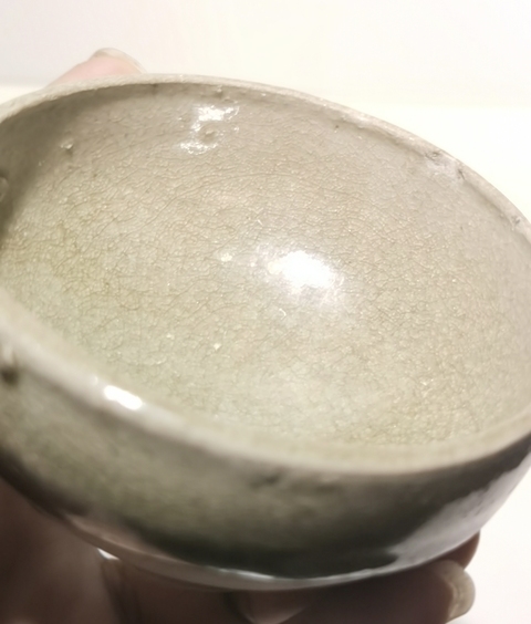 古玩陶瓷岳州窯青釉茶碗真品鑒賞圖