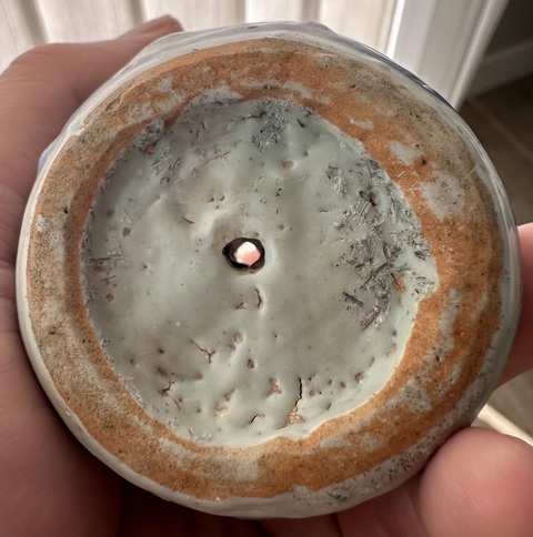 古玩陶瓷清早期 青花纏枝蓮紋燭臺真品鑒賞圖