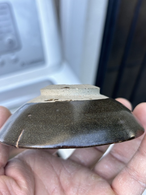 古玩陶瓷茶葉末釉茶盞真品鑒賞圖
