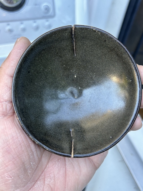 古玩陶瓷茶葉末釉茶盞真品鑒賞圖