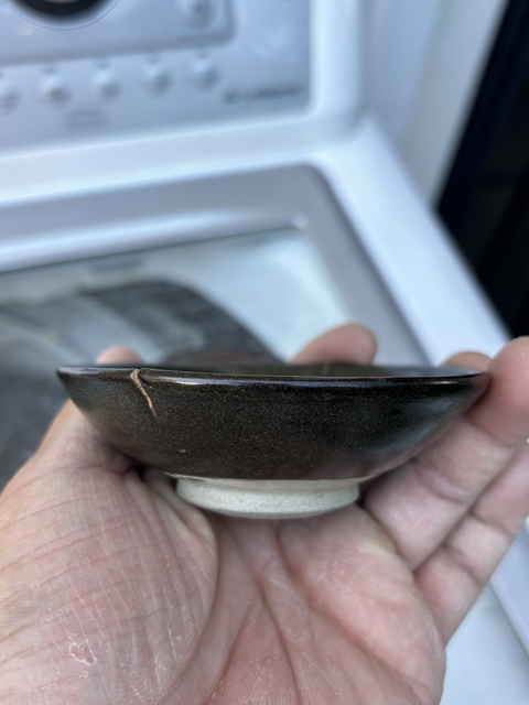 古玩陶瓷茶葉末釉茶盞真品鑒賞圖