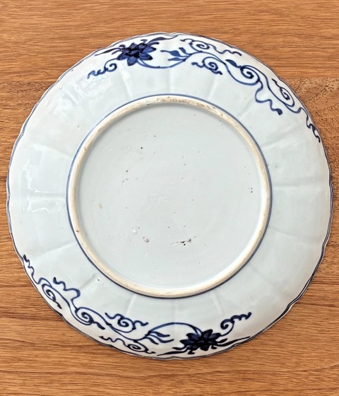 古玩陶瓷青花花卉盤真品鑒賞圖