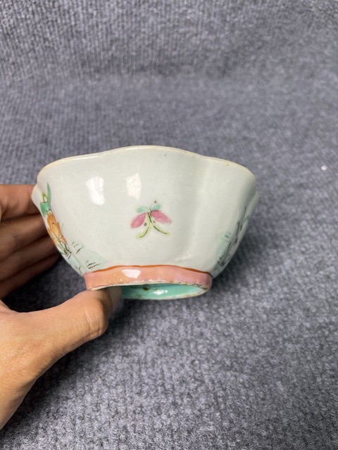 古玩陶瓷內(nèi)松石綠釉外粉彩一鷺蓮科紋供碗拍賣,當(dāng)前價格1388元