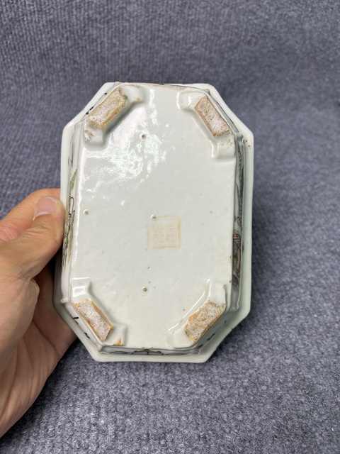 古玩陶瓷粉彩人物博古花卉紋水仙盆拍賣,當前價格1288元