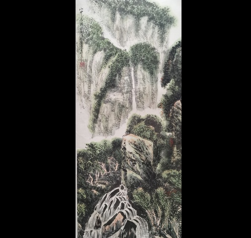 古玩字畫中美協會員北京政協委員北京畫院專職畫家金連經山水拍賣，當前價格899元