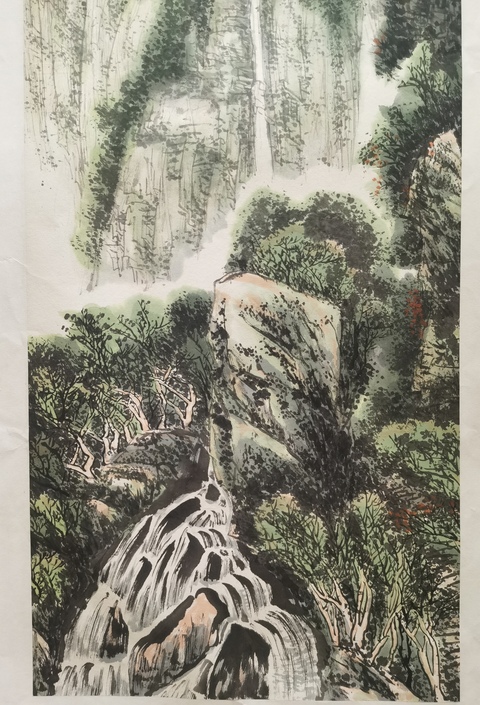 古玩字畫中美協會員北京政協委員北京畫院專職畫家金連經山水拍賣，當前價格899元