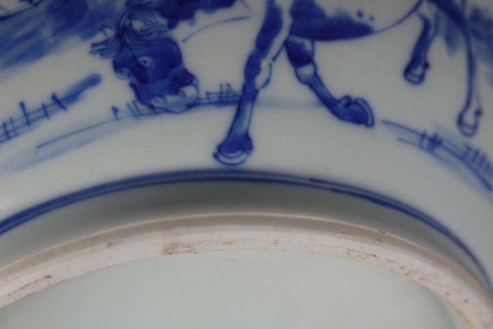 古玩陶瓷馬紋青花碗真品鑒賞圖