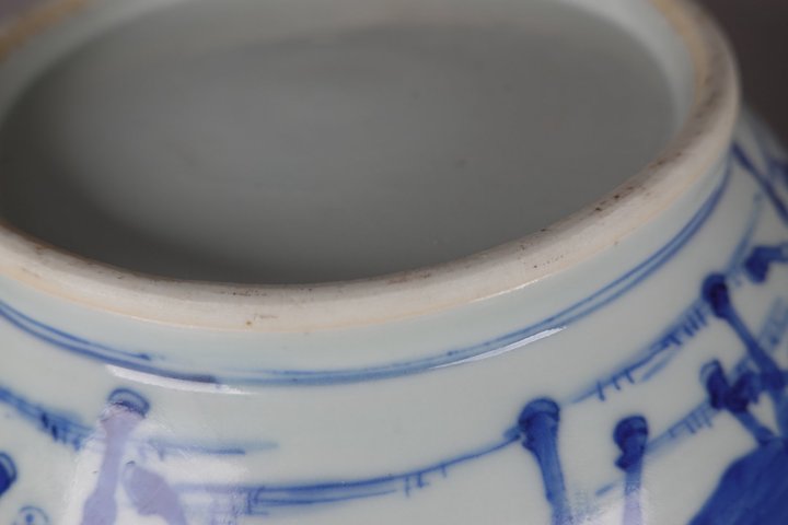 古玩陶瓷馬紋青花碗真品鑒賞圖