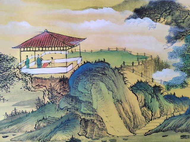 古玩字畫霞嶺含青真品鑒賞圖