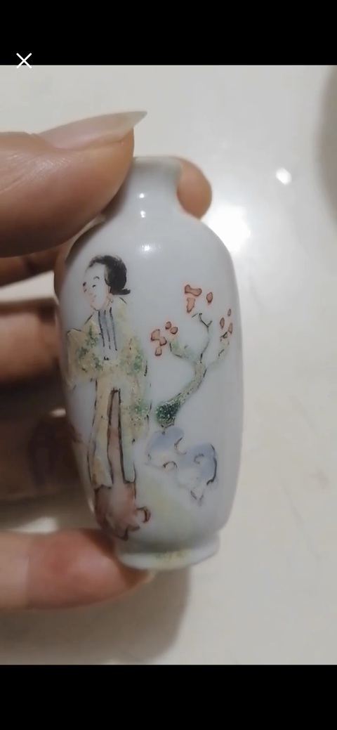 古玩陶瓷粉彩人物故事紋鼻煙壺拍賣，當前價格2800元