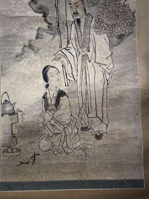 古玩字畫煮茶圖真品鑒賞圖