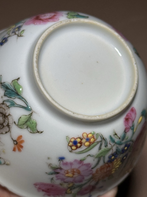 古玩陶瓷清雍正廣琺瑯花卉紋杯真品鑒賞圖