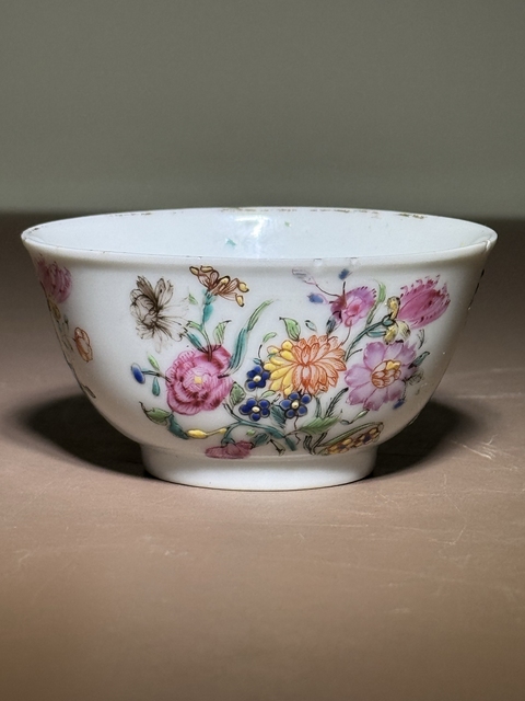 古玩陶瓷清雍正廣琺瑯花卉紋杯真品鑒賞圖