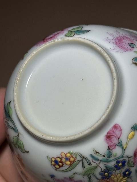 古玩陶瓷清雍正廣琺瑯花卉紋杯真品鑒賞圖