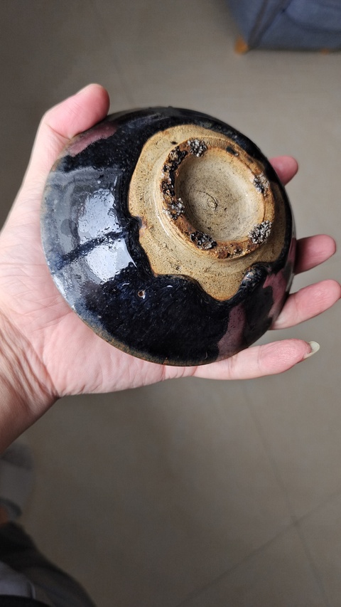 古玩陶瓷金元窯變烏金釉茶盞拍賣,當前價格2888元