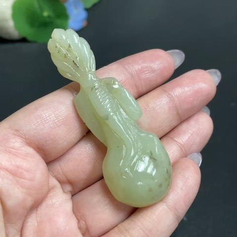 古玩玉器天然和田玉掛件真品鑒賞圖