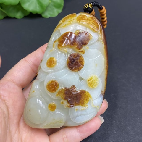古玩玉器天然和田玉把件真品鑒賞圖