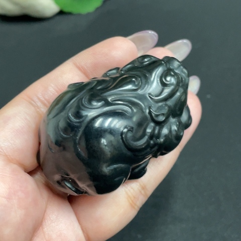 古玩玉器天然和田瑞獸題材把件真品鑒賞圖