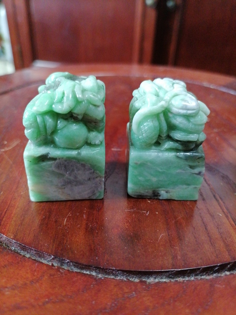 古玩玉器翡翠雕“獸鈕印”真品鑒賞圖