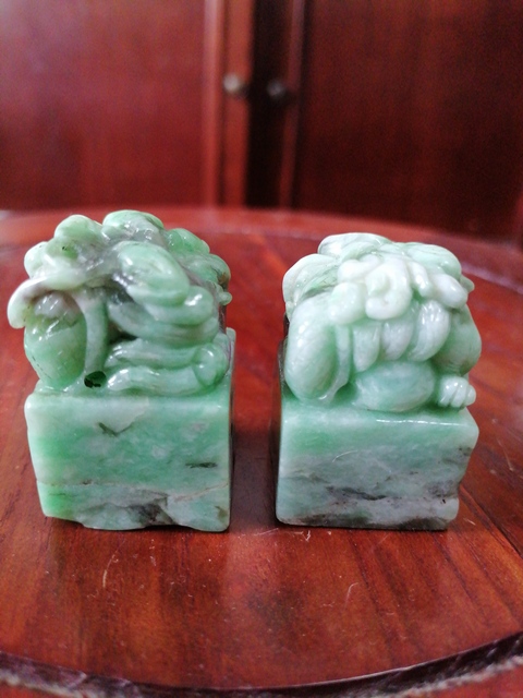 古玩玉器翡翠雕“獸鈕印”真品鑒賞圖