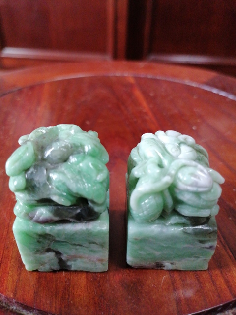 古玩玉器翡翠雕“獸鈕印”真品鑒賞圖