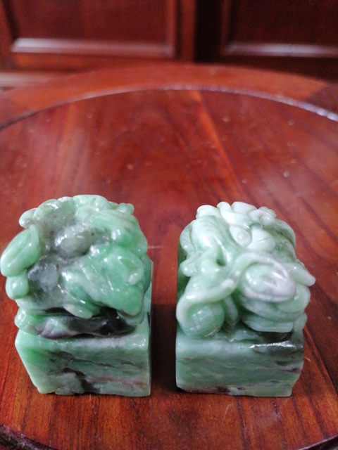 古玩玉器翡翠雕“獸鈕印”真品鑒賞圖