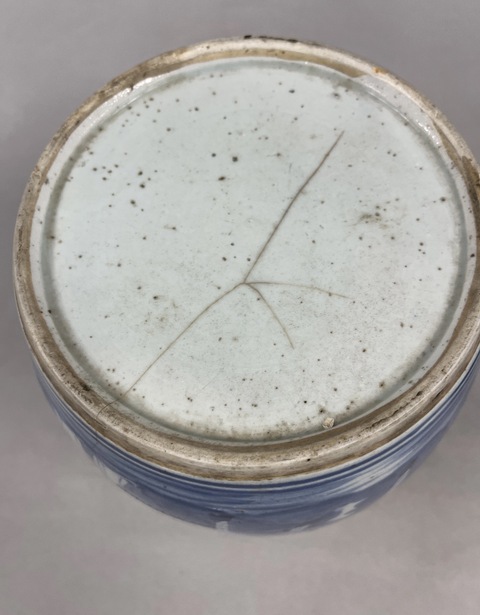 古玩陶瓷青花人物故事罐真品鑒賞圖