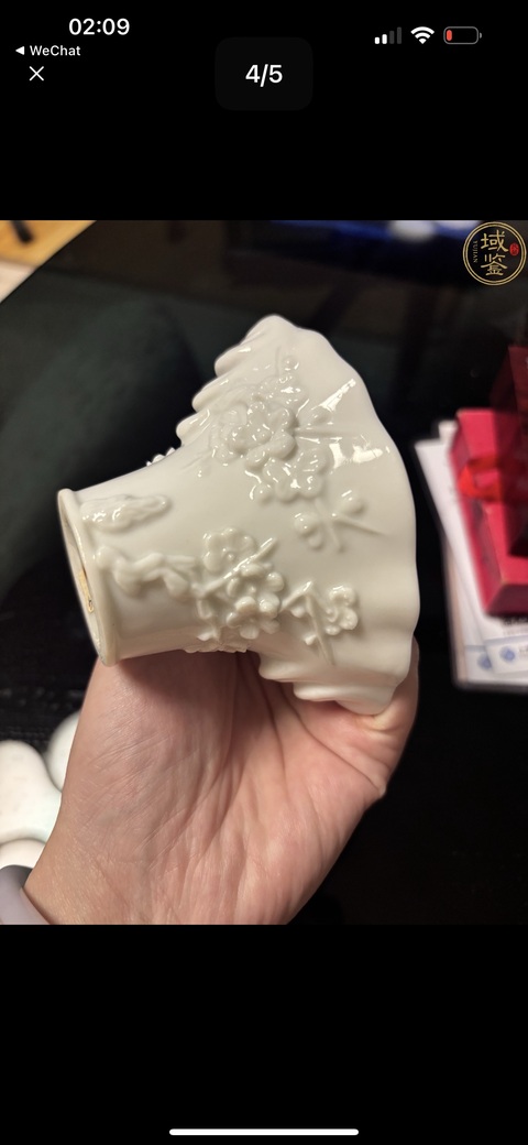 古玩陶瓷德化白釉爵杯真品鑒賞圖
