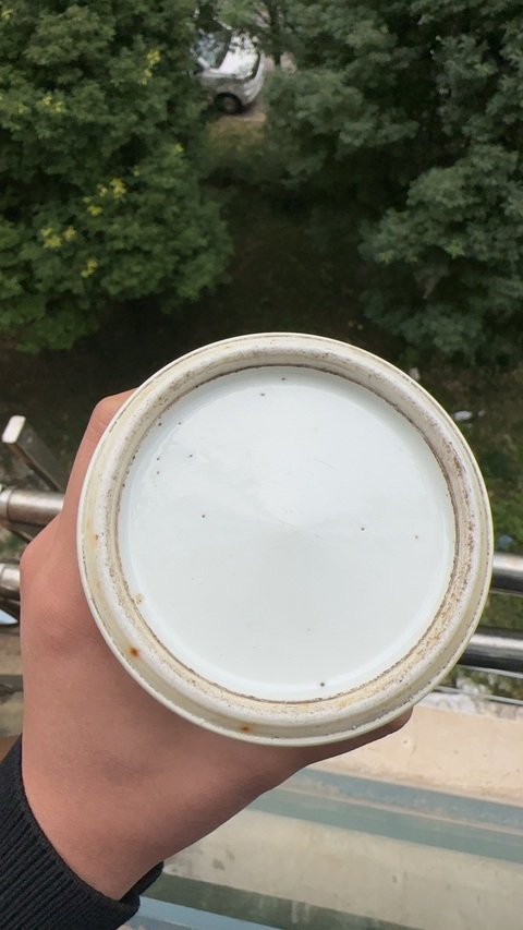 古玩陶瓷粉彩雞腿瓶真品鑒賞圖