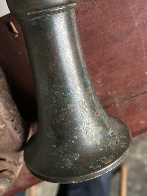 古玩銅器銅花觚真品鑒賞圖