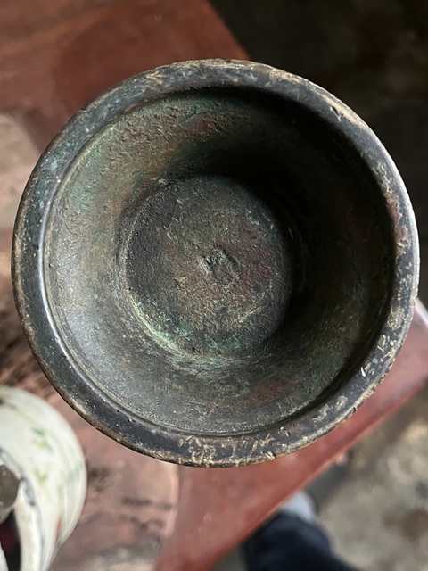 古玩銅器銅花觚真品鑒賞圖