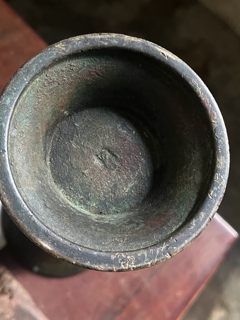 古玩銅器銅花觚真品鑒賞圖