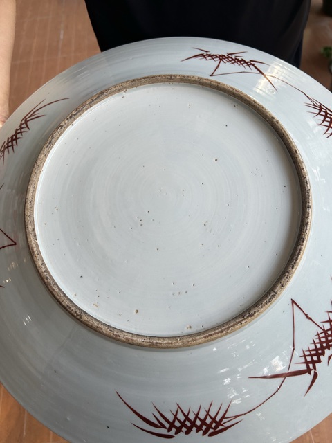 古玩陶瓷松鹿紋盤真品鑒賞圖