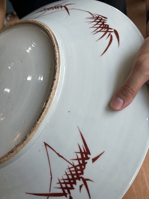 古玩陶瓷松鹿紋盤真品鑒賞圖