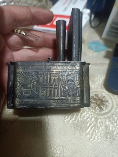 古玩銅器銅水煙壺真品鑒賞圖