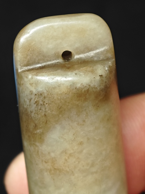 古玩玉器和田玉雕“翎管”真品鑒賞圖