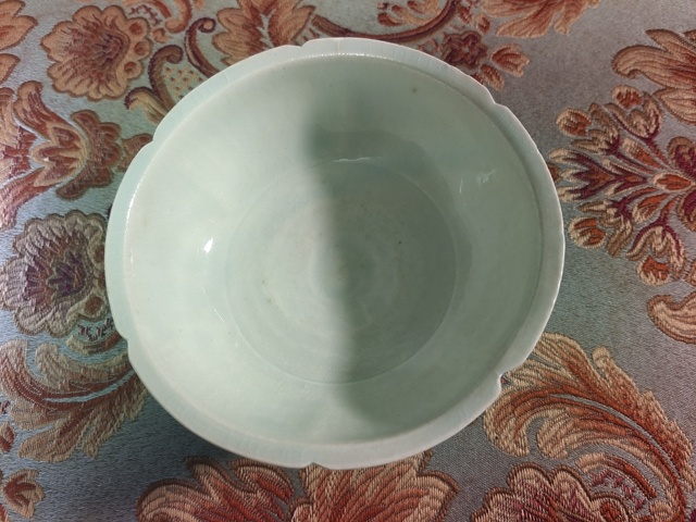 古玩陶瓷青白釉花口高足碗真品鑒賞圖