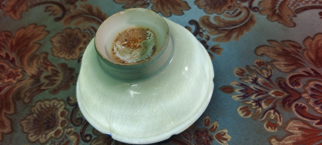 古玩陶瓷青白釉花口高足碗真品鑒賞圖