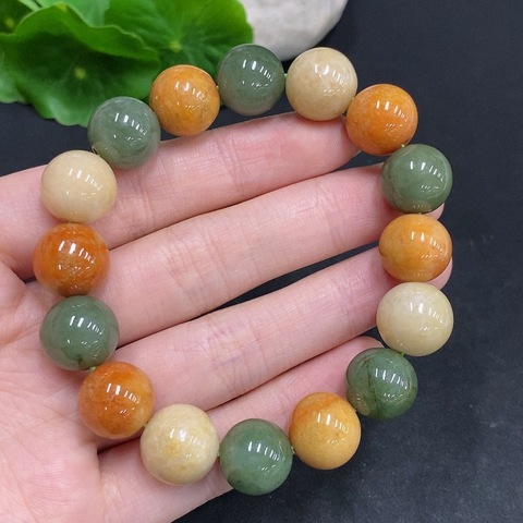 古玩玉器天然翡翠珠串真品鑒賞圖