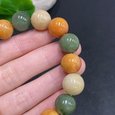 古玩玉器天然翡翠珠串真品鑒賞圖