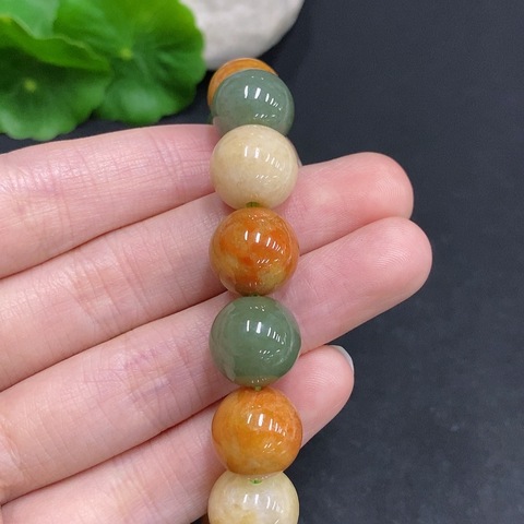 古玩玉器天然翡翠珠串真品鑒賞圖