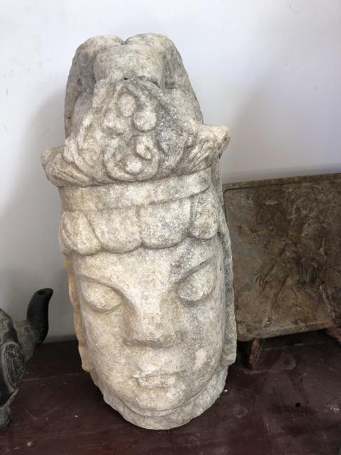 古玩玉器石雕佛頭真品鑒賞圖